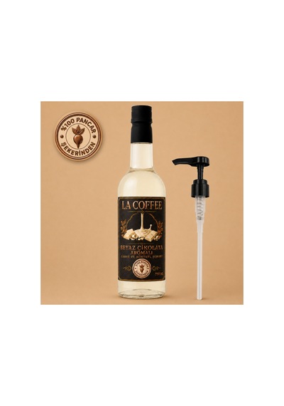 La Coffee Beyaz Çikolata Aromalı Kahve Ve Kokteyl Şurubu 750 Ml - %100 Pancar Şekerli