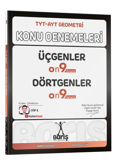 Barış Yayınları Tyt - Ayt Geometri Üçgenler Dörtgenler Konu Denemeleri