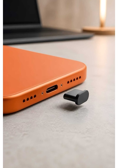 Usb-c Toz Kapağı Plastik - Şarj Girişi Koruyucu Kapak Siyah - Tüm Type-c Telefonlar İçin Siyah