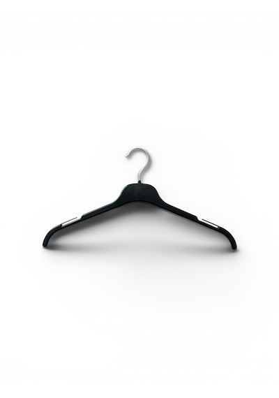 Plastik Elbise Askısı, Gömlek Askısı, T-shirt Askısı, Siyah Renk, 50 Adet