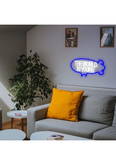 The World İs Yours Neon Led Tabela Dekoratif Aydınlatma