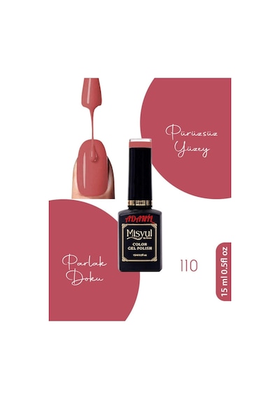 Adanil 15 ML Misyul Profesyonel Kalıcı Oje No:110