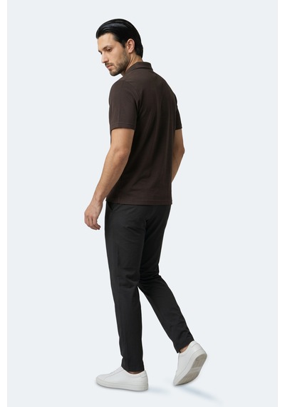 Slazenger Khan Erkek Polo Yaka Kahve Tişört