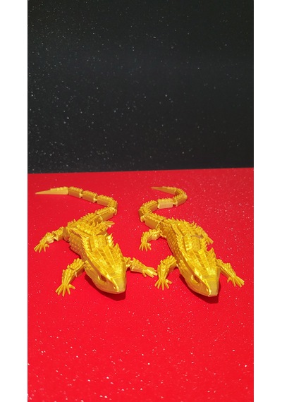 30 Cm Oynak Kertenkele Figürü İkili Set Esnek Eklemli 3d Yazıcı Üretimi Dekoratif Oyuncak & Masa Süsü