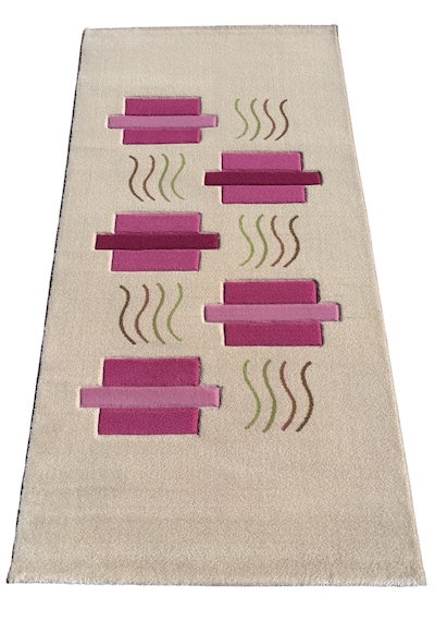 Saray Halı Vizyon Carving 9064 Pembe 80x150 Küçük Yolluk Halı