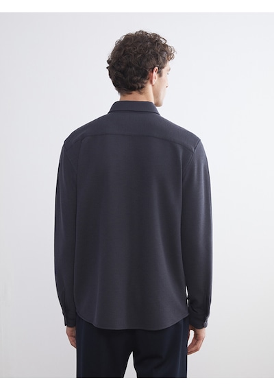 Lcw Vision Antrasit Slim Fit Uzun Kollu Erkek Dokulu Gömlek