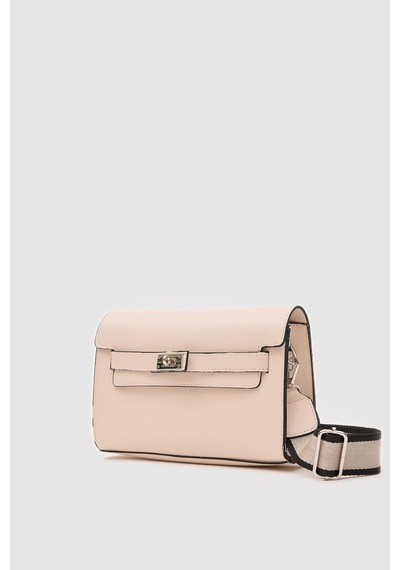 Shule Bags Kelly Kilitli Clutch Bag Krem Krem