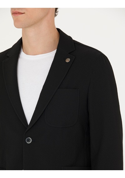 Pierre Cardin Siyah Ekstra Slim Fit Blazer Ceket