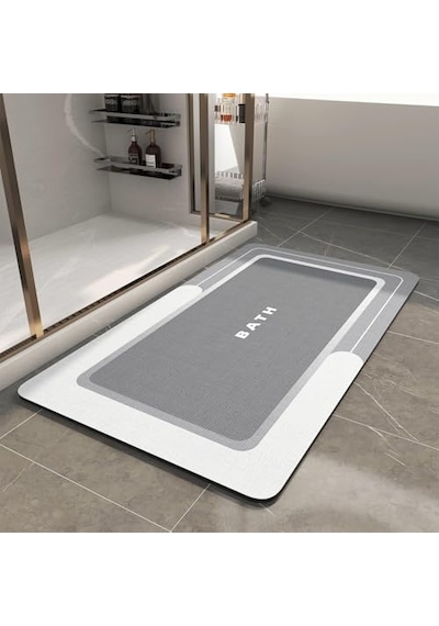 Banyo Paspası - Kaymaz Süper Emici Lekeye Dayanıklı Hızlı Kuruyan İnce Banyo Halısı - Küvet Vanity İçin Zemi Diğer