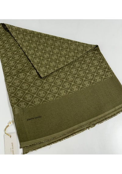 Pierre Cardin Elegans Monogram Şal-75 X 190-090700-934 Kına Yeşili Kına Yeşili