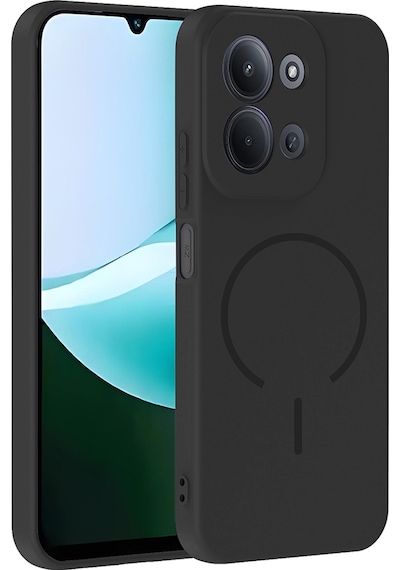 Xiaomi Redmi 15c Kılıf M-safe Şarj Özellikli Zore Meta Kapak Siyah