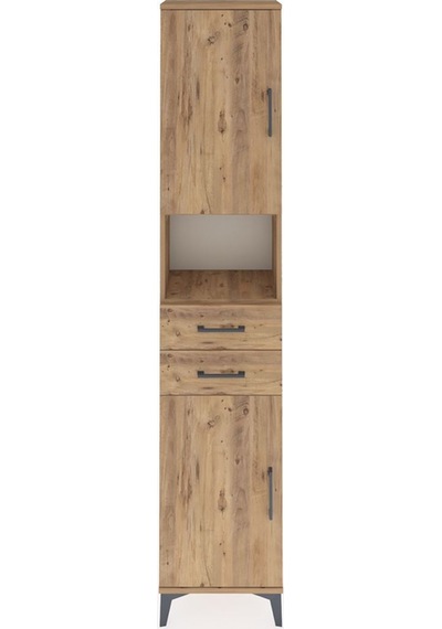 Arges Dolap 4 Raflı 2 Çekmeceli 2 Kapaklı 44x30x221 Çam-çam Atlas Çam