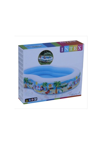 İntex Cennet Havuz 262x160x46 Cm Beyaz - Mavi