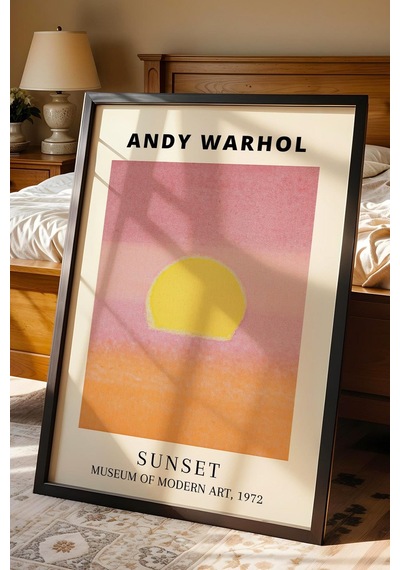 Andy Warhol Sunset Çerçeveli Tablo - Eklektik Tarz Duvar Dekoru