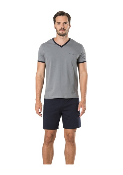 Pierre Cardin 5595 Erkek Çeyizlik 5'li Rob Pijama Takım-gri Gri