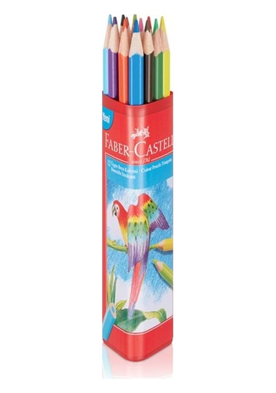 Faber-castell Boya Kalemi 12 Renk Tam Boy Üçgen Plastik Tüp Genel