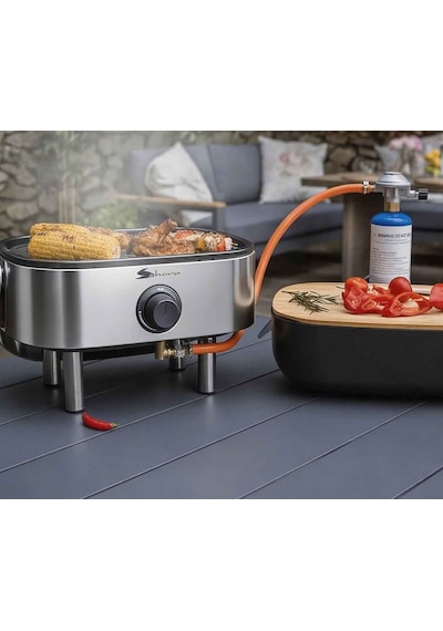 Aygaz Portatif Mini Gazlı Barbekü - Taşınabilir Kamp Ve Piknik Mangalı Metal
