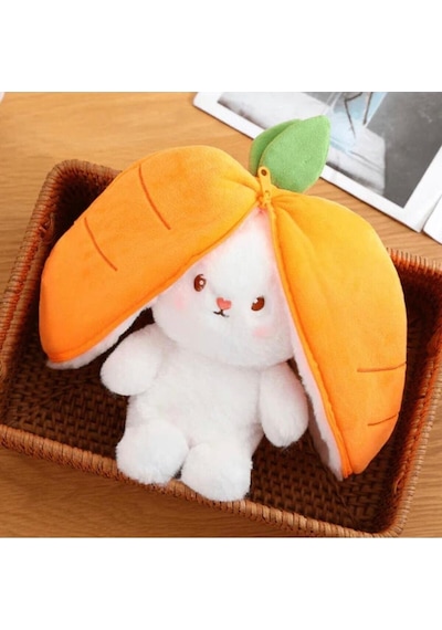 Sevimli Havuç Tavşan Peluş Havuç Tavşan Çantalı 50 Cm Sevimli Hav