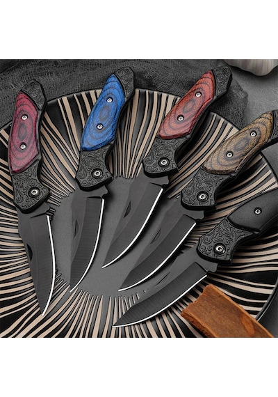 Valkyrie Mini Taktik Katlanır Çelik Outdoor Kamp Bıçak 15.8 Cm Kompakt & Dayanıklı Tasarım Kırmızı Kırmızı