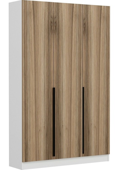 Minar Kale 210 Cm 3 Kapaklı 1b Raf Portmanto Beyaz Dore Plus