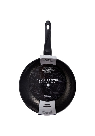 Mudo Home Neo Tıtan Prızma Tava 26 Cm Siyah