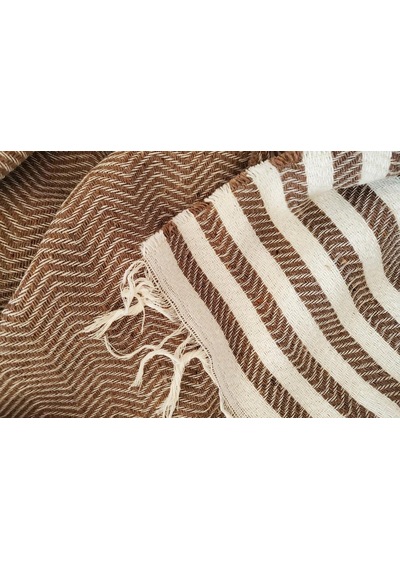 Aksu Summer Line Çok Amaçlı Örtü Pike Koltuk Örtüsü 170x220 Espresso Sütlü Kahve