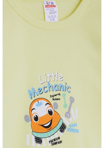 Breeze Erkek Bebek Çıtçıtlı Body Küçüktamirci 9 Ay-3 Yaş, Fıstık Yeşili Fıstık Yeşili