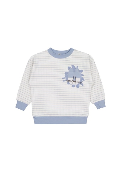 Civil Boys Aslan Nakışlı 2-5 Yaş Sweatshirt - Mavi