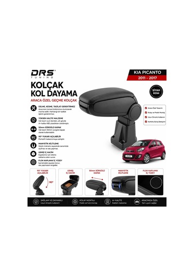 Kia Picanto 2011 - 2017 Kolçak Kol Dayama Siyah