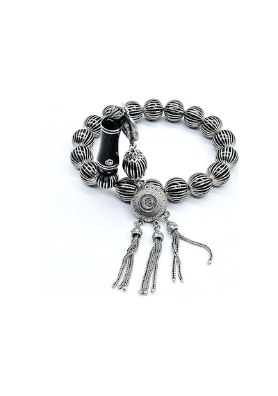 20 Li Karpuz Dilimi İşlemeli Erzurum Oltu Taşı Efe Maskot Tesbih