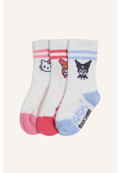 Defacto Hello Kitty 3lü Uzun Çorap Kız Bebek H5564a5nskr1 Çok Renkli-kr1
