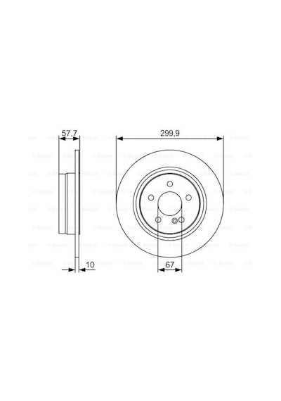 Mercedes C 204 C230 2.5 2007-2009 Bosch Arka Disk 2 Adet