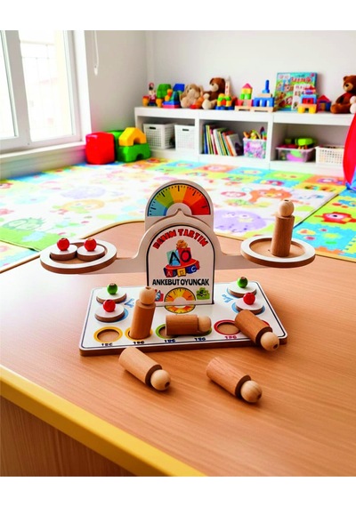 Benim Tartım Ağırlık Ölçme Ve Denge Oyunu Montessori Ahşap
