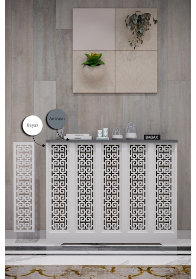 Dekoratif Petek Dolabı Kalorifer Peteği Kapatma Ünitesi Modern Tasarım İç Ölçü 96 Cm Dış Ölçü 100 Cm Petek 96 Beyaz Üstü Antrasit D5 Dekoratif Petek Dolabı Kalorifer Peteği Kapatma Ünitesi Modern Tasarım İç Ölçü 96 Cm Dış Ölçü 100 Cm Petek 96 Beyaz Üstü Antrasit D5