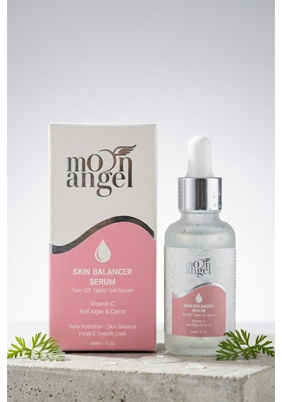Skın Balancer Serum 30 Ml Tüm Cilt Tipleri İçin Nemlendirici & Cilt Dengeleyici Yüz Serumu Vitamin C + Kırmızı Alg
