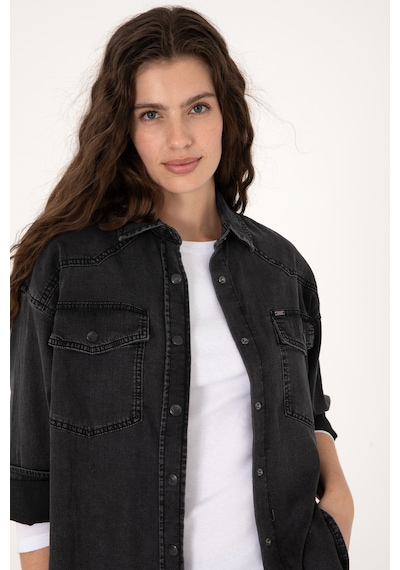 U.s. Polo Assn. Kadın Siyah Gömlek Jean 50304311-dn0027 Siyah