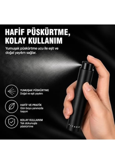 Parfüm Şişesi 10 Ml 3'lü Set Cep Parfüm Şişesi Doldurulabilir Parfüm Doldurma Şişesi Seyahat Boy Parfüm Şişesi Doldurma Aparatları Dahil Siyah Parfümşişesi,