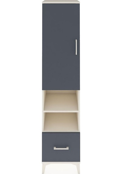 Hyperion Dolap 5 Raflı Tek Çekmeceli Tek Kapaklı 44x44x195 Aytaşı-antrasit Aytası