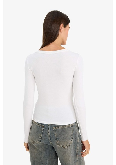 Defacto Slim Fit Fitilli Kaşkorse Tişört G8479AX26SP
