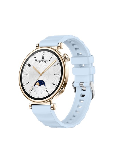 Sneezy Huawei Watch Gt4 41mm İle Uyumlu Softflex Metal Tokalı Spor Silikon Akıllı Saat Kordonu
