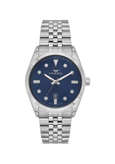 Ferro F11567awt-a3 Quartz Çelik Gri Mavi Kadran 41 Mm Erkek Kol Saati