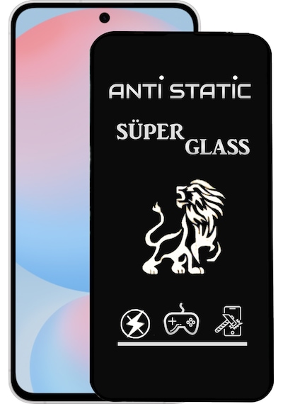 Samsung Galaxy Uyumlu S24 Fe Tam Kaplayan Anti Statik Dayanıklı Süper Cam Ekran Koruyucu