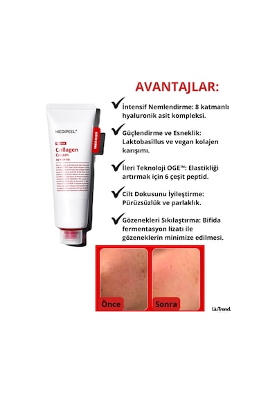 Medipeel Red Lacto Collagen Barrier Cream 80 Ml Kollajen Ve Peptidler Içeren Bariyer Kremi M0486