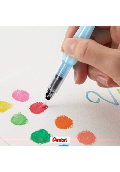 Pentel Su Hazneli Fırça Uçlu Kalem Medium Uç