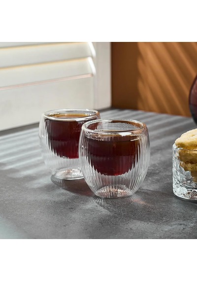 Lineo Cidarlı Bardak 2'li 80 Ml