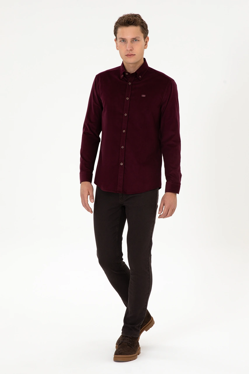 U.s. Polo Assn. Erkek Plum Gömlek Desenli 50315915-vr177 New Plum