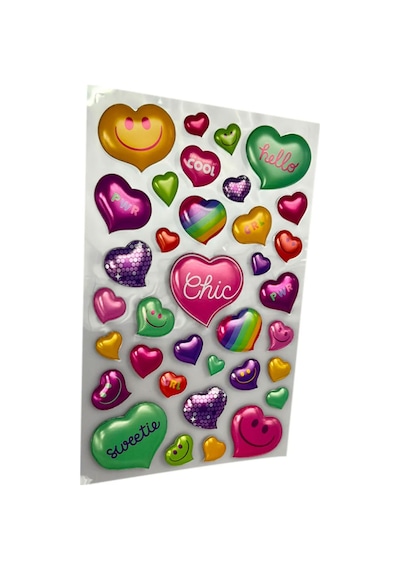 3d Kalpler 35 Parça Sticker Seti Ve 140 Harf Çıkartma Seti