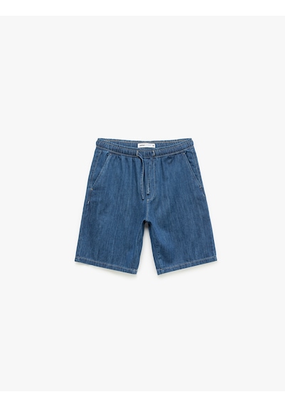 Koton Beli Bağcıklı Cep Detaylı Bermuda Oversize Jean Şort Koyu İndigo 5sam40126nd İndigo Koton Beli Bağcıklı Cep Detaylı Bermuda Oversize Jean Şort Koyu İndigo 5sam40126nd İndigo