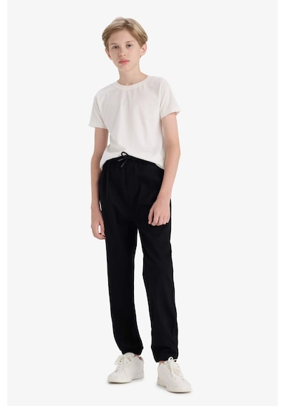 DeFacto Erkek Çocuk Beli Bağcıklı Lastikli Paça Cepli Basic Düz Siyah Jogger Gabardin Pantolon A9395A824WNBK81 DeFacto Erkek Çocuk Beli Bağcıklı Lastikli Paça Cepli Basic Düz Siyah Jogger Gabardin Pantolon A9395A824WNBK81