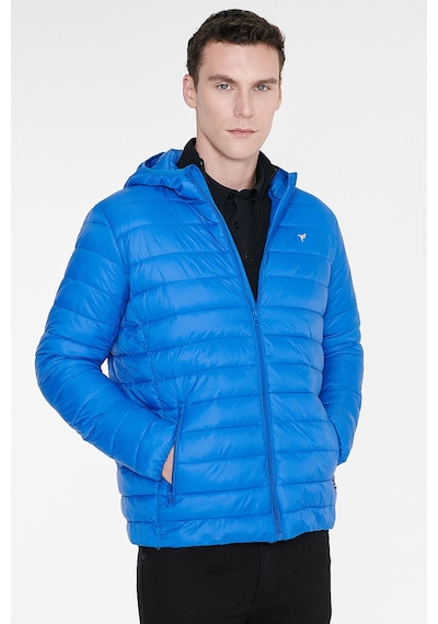 AC&Co / Altınyıldız Classics Erkek Saks Standart Fit Normal Kesim Kapüşonlu Mont Saks